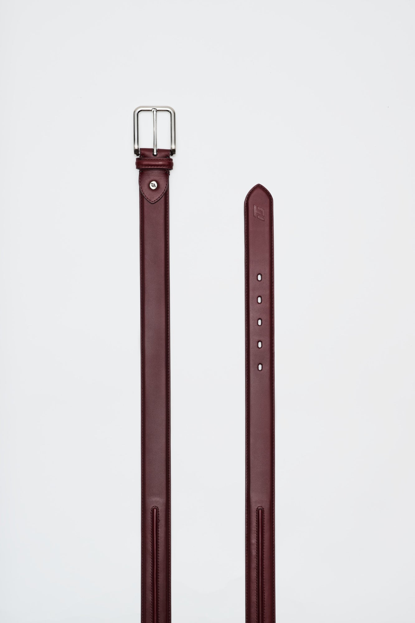 Men's ITL Leather Trapunto Belt - Chocolate