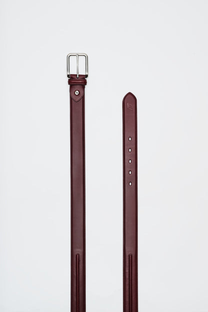 Men's ITL Leather Trapunto Belt - Chocolate