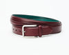 Men's ITL Leather Trapunto Belt - Chocolate