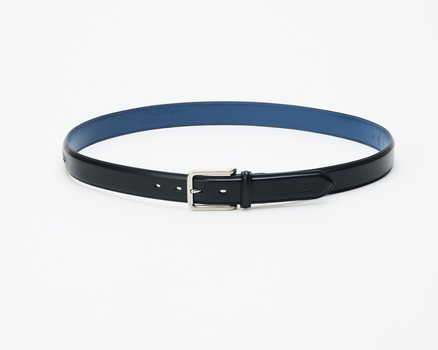 Men's ITL Leather Trapunto Belt - Midnight Navy