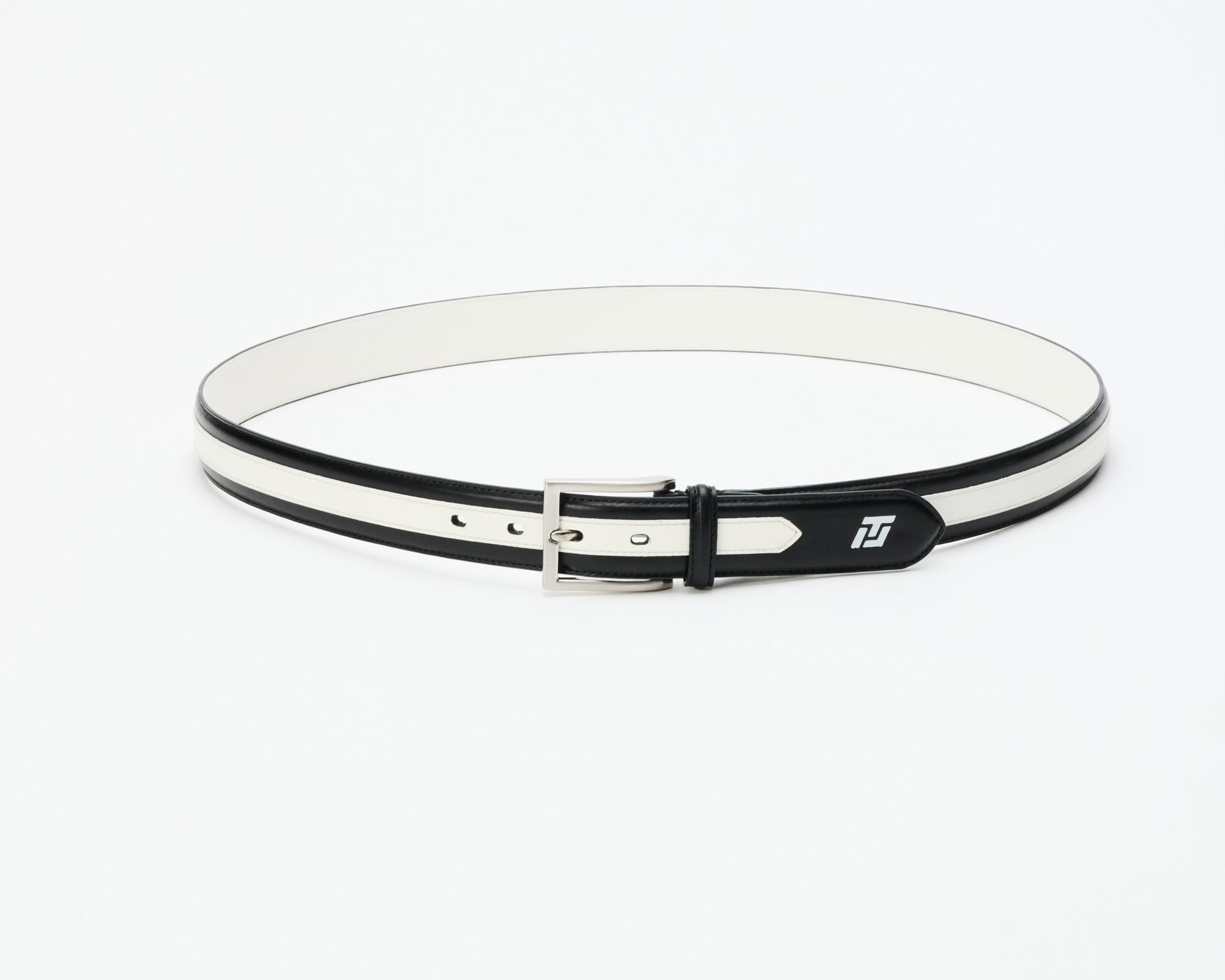 Men's ITL Leather Woods Belt - Black / Ghost White