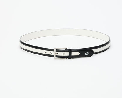 Men's ITL Leather Woods Belt - Black / Ghost White