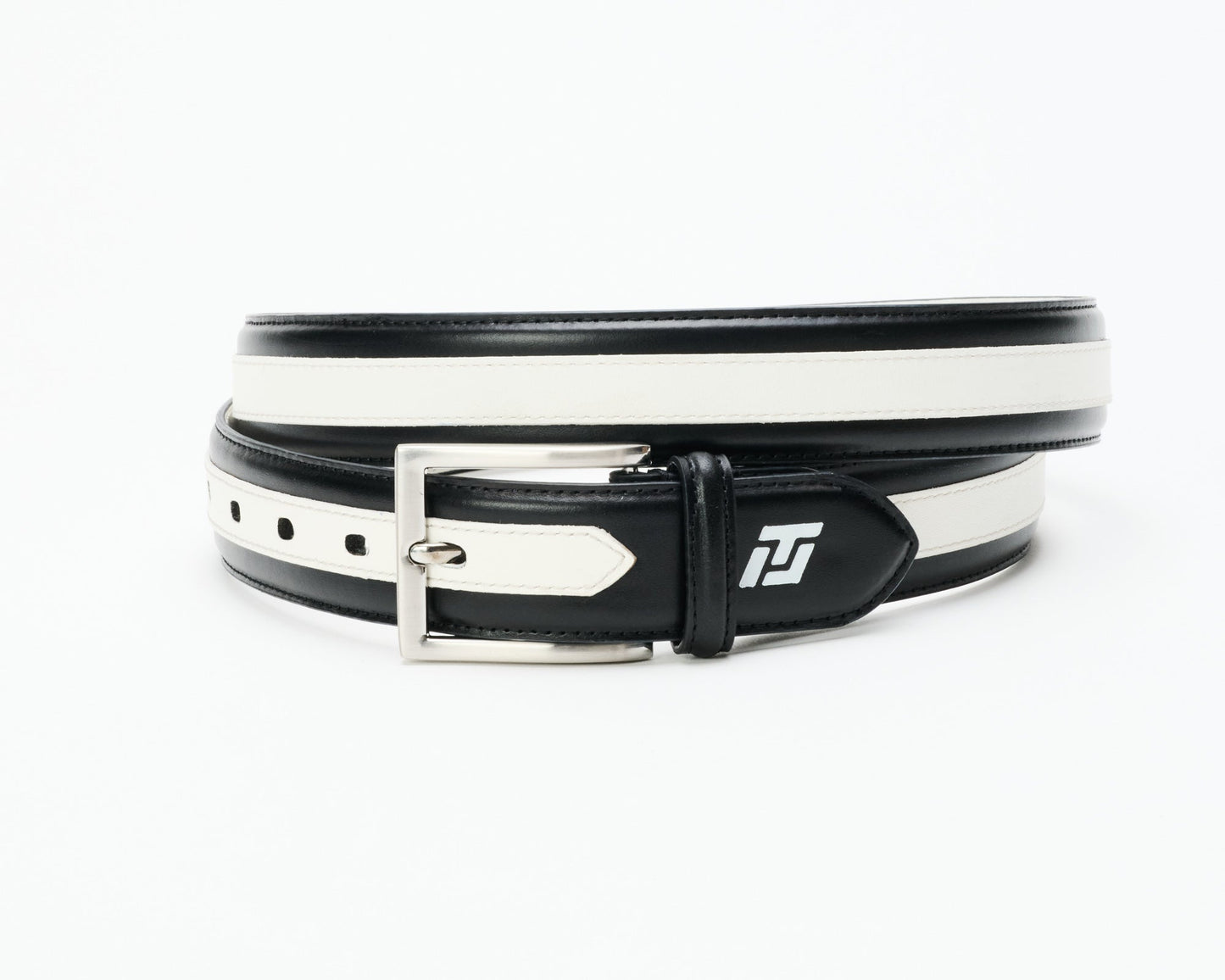 Men's ITL Leather Woods Belt - Black / Ghost White