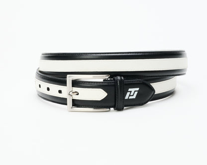 Men's ITL Leather Woods Belt - Black / Ghost White