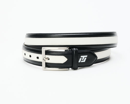 Men's ITL Leather Woods Belt - Black / Ghost White