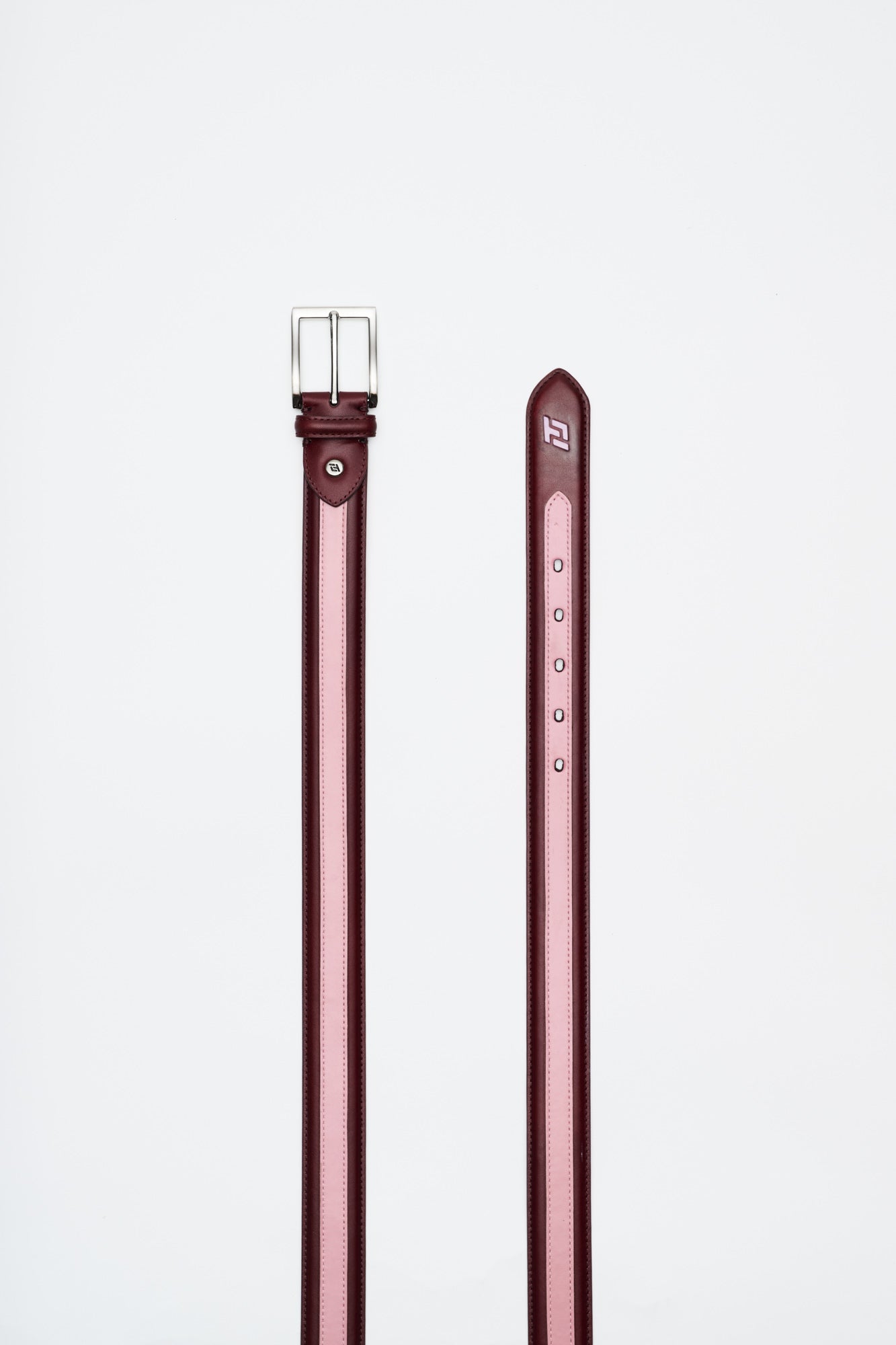 Men's ITL Leather Woods Belt - Chocolate / Dusty Rose