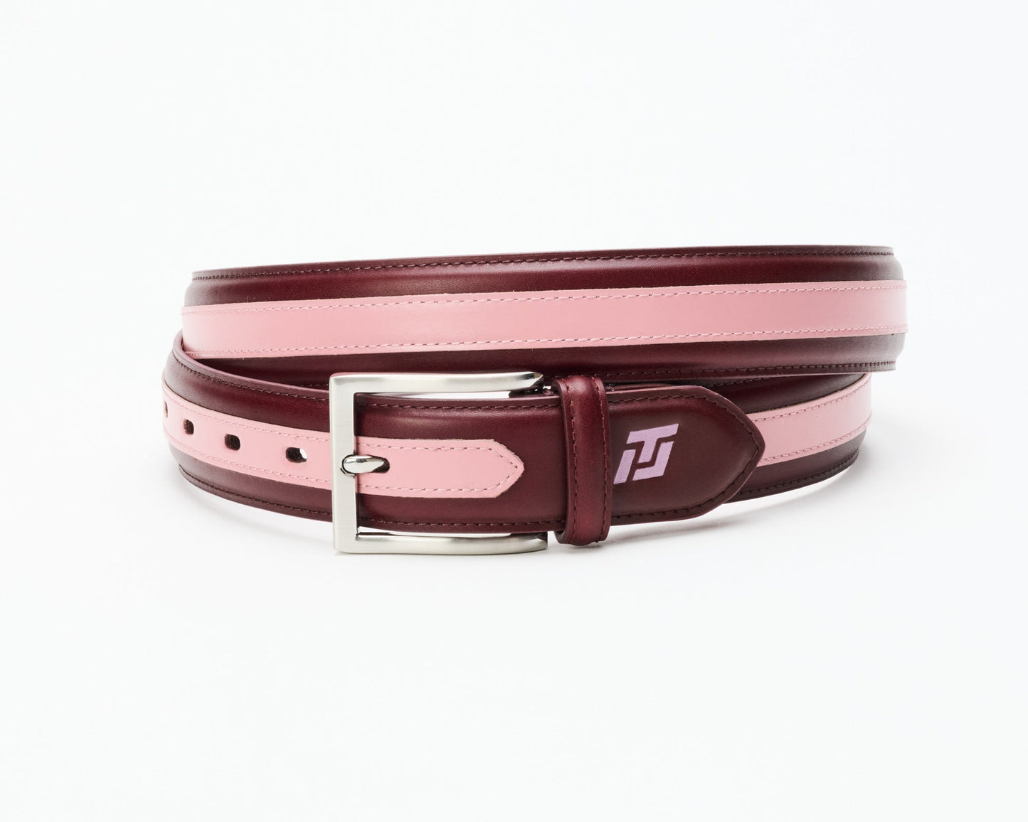 Men's ITL Leather Woods Belt - Chocolate / Dusty Rose