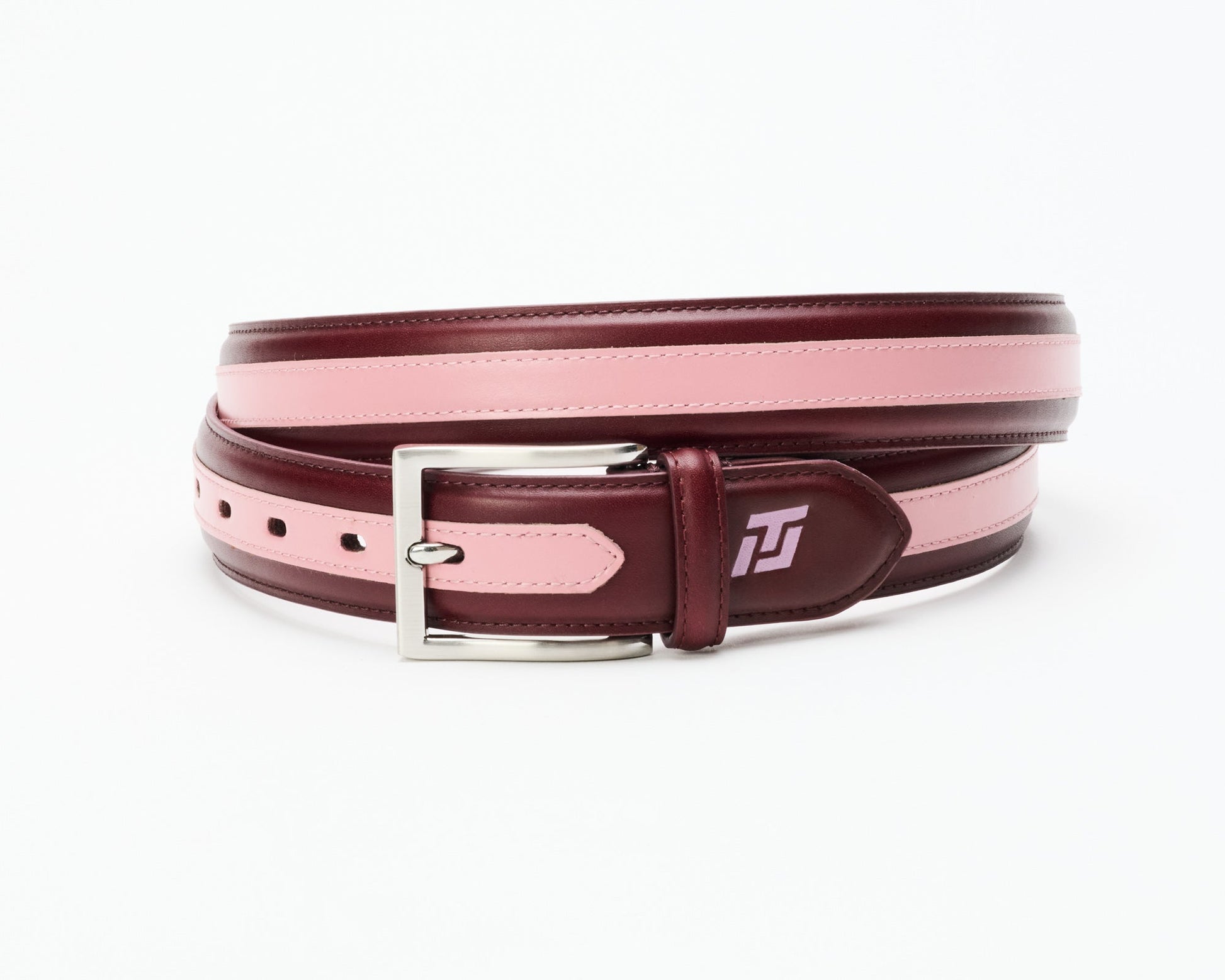 Men's ITL Leather Woods Belt - Chocolate / Dusty Rose