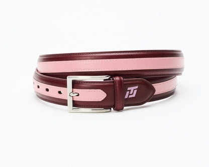 Men's ITL Leather Woods Belt - Chocolate / Dusty Rose