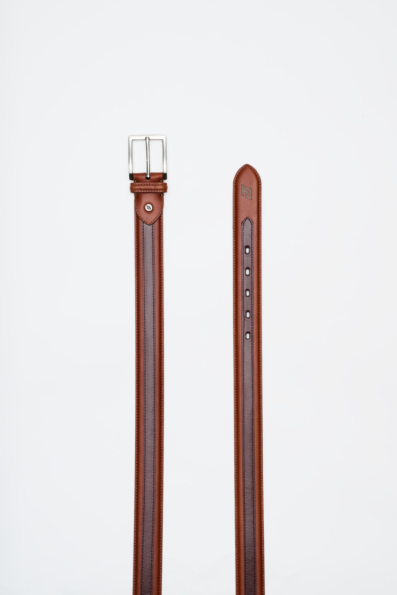 Men's ITL Leather Woods Belt - Cognac / Chocolate