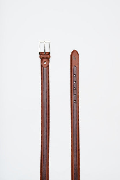 Men's ITL Leather Woods Belt - Cognac / Chocolate