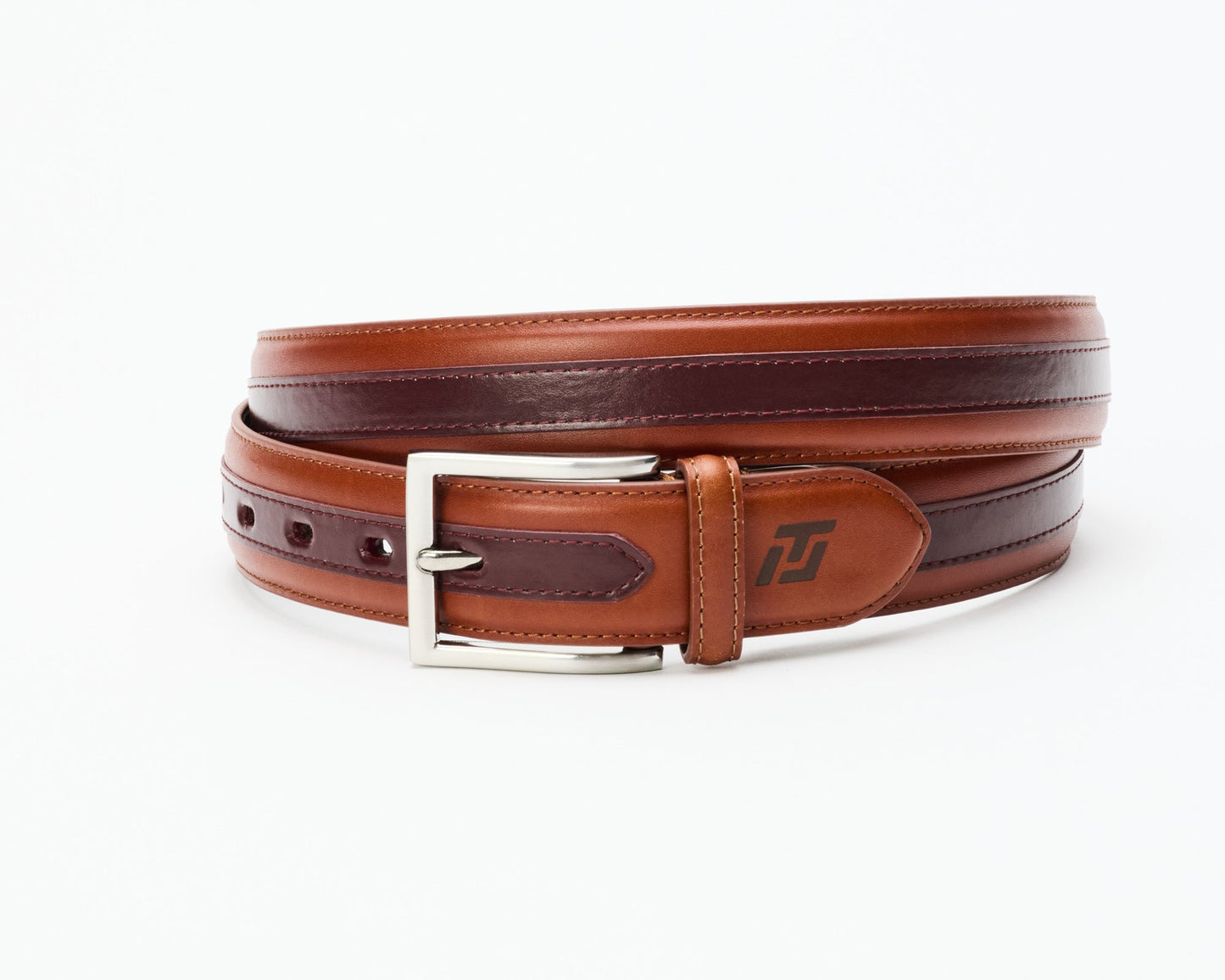 Men's ITL Leather Woods Belt - Cognac / Chocolate